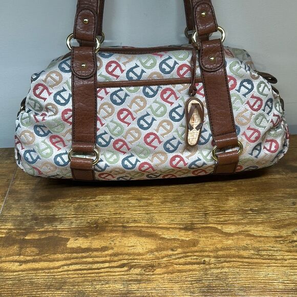 Etienne Aigner Handbag Women's Signature Brown Logo Shoulder Purse - Picture 7 of 15